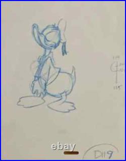 WALT DISNEY Animation Cel early DONALD DUCK vintage Production Art Cartoons MT