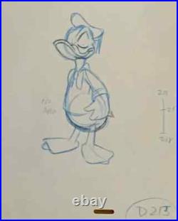 WALT DISNEY Animation Cel early DONALD DUCK vintage Production Art Cartoons MT