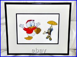 WALT DISNEY JIMINY CRICKET HUEY DEWEY LOUIE ORIGINAL 1950s PRODUCTION CEL