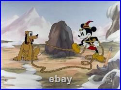 WALT DISNEY LIMITED EDITION ANIMATION CEL Mickey Mouse Pluto ALPINE CLIMBERS X1