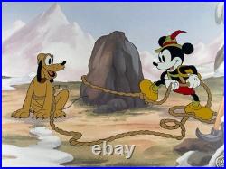 WALT DISNEY LIMITED EDITION ANIMATION CEL Mickey Mouse Pluto ALPINE CLIMBERS X1