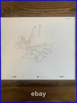 WALT DISNEY Mickey Mouse Original Animation Cel DRAWING Art production COA