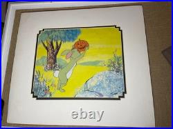WINNIE THE POOH Animation Cel Walt Disney HALLOWEEN Cartoon Art Vintage I24