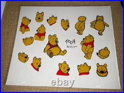 WINNIE THE POOH Animation Cel Walt Disney Tv Show Cartoon Art Vintage RARE I6