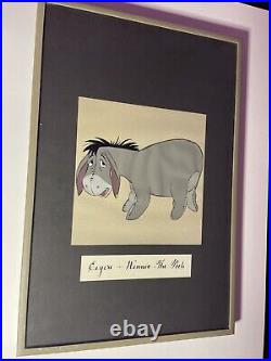 WINNIE THE POOH Animation Cels Walt Disney Production Art screen Used Eeyore X1