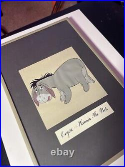 WINNIE THE POOH Animation Cels Walt Disney Production Art screen Used Eeyore X1