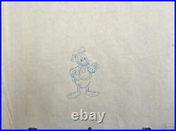 Walt DISNEY Animation Art Cel Production Drawing DONALD DUCK