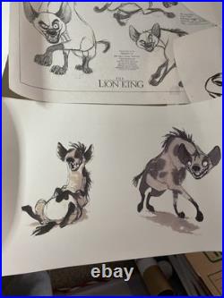 Walt Disney Animation Art LION KING model sheets production art Cels X1