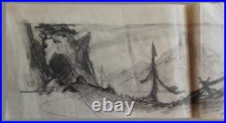 Walt Disney Animation background sketch Cell 1930's, Matte, Homer Brightman EST
