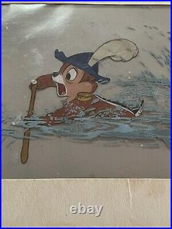 Walt Disney Chip and Dale Art Corner Production Animation Cel of Chip 1956