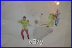 Walt Disney Cinderella 1950 Cinderella, Prince. Duke, King Original Production Cel