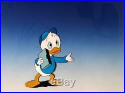 Walt Disney Dewey Original Hand Painted Animation Production Cel CUSTOM FRAMED