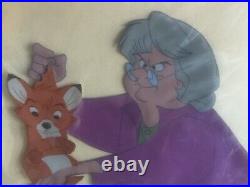 Walt Disney Fox And The Hound Production Animation Cel Painting Gallery COA