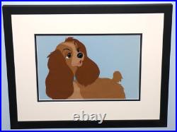 Walt Disney Lady And The Tramp 1955 Original Gold Label Production Cel Framed