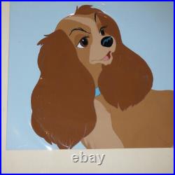 Walt Disney Lady And The Tramp 1955 Original Gold Label Production Cel Framed