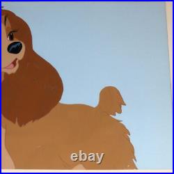 Walt Disney Lady And The Tramp 1955 Original Gold Label Production Cel Framed
