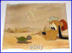 Walt Disney Pluto Canine Patrol 1945 Original Production Cel + Background