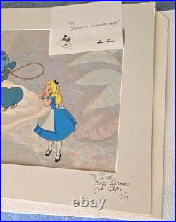 Walt Disney Production Cel ALICE IN WONDERLAND Limited Ed. 11/17 Signed Lee Dyer