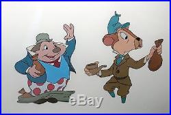 Walt Disney Production Cel Mickey's Christmas featuring Ratty and Moley