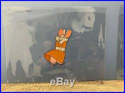 Walt Disney ROBIN HOOD Two Animation Production Cels of Rabbit Kids (Skippy)
