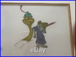 Walt Disney Robin Hood Original 2 Character Production Cel Sir Hiss Skippy 1973