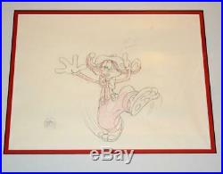 Walt Disney Roger Rabbit Mickeys 60th Bday Original Production Cel & Drawing