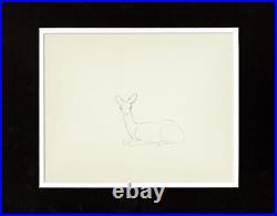 Walt Disney Rough Production Cel Drawing or Study of a Deer 3m