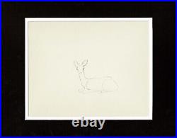 Walt Disney Rough Production Cel Drawing or Study of a Deer 3m