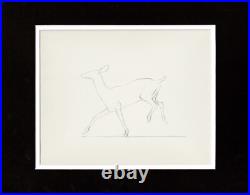 Walt Disney Rough Production Cel Drawing or Study of a Deer 62m