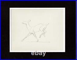 Walt Disney Rough Production Cel Drawing or Study of a Deer 63m