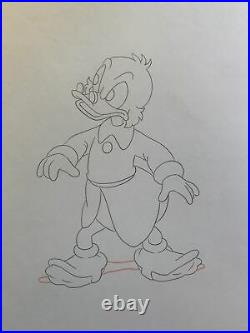 Walt Disney Scrooge McDuck Original Production Cel Drawing Animation Art