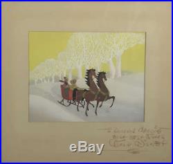 Walt Disney Signed Autographed Melody Time Painted PRODUCTION Cel Beckett BAS