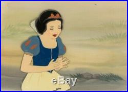 Walt Disney Snow White & The Seven Dwarfs Production Cel Painted Background 1937