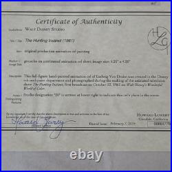 Walt Disney Studio 1961 Ludwig Von Drake Original Production Animation Cel COA