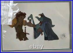 Walt Disney The Black Cauldron Taran & Orddu Original Production Cel 1985 READ