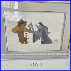 Walt Disney The Black Cauldron Taran & Orddu Original Production Cel 1985 READ