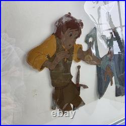 Walt Disney The Black Cauldron Taran & Orddu Original Production Cel 1985 READ