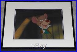 Walt Disney The Great Mouse Detective 1986 Framed Original Production Cel Basil
