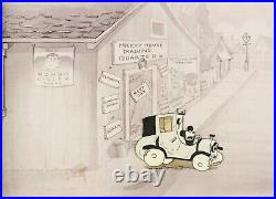 Walt Disney Traffic Troubles Mickey Mouse Animation Production Cel 1931 13.5x20