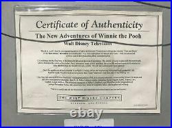 Walt Disney Winnie the Pooh Paw and Order Original Production Cel Framed w COA