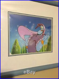 Walt Disney's Aladdin TV Production cel + Original drawing COA genie