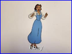 Walt Disney's Beauty And The Beast Hand Painted Cel Production Cell Art Coa Walt Disney's Beauty And The Beast Hand Painted Cel Production Cell Art Coa