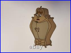 Walt Disney's Beauty And The Beast Hand Painted Cel Production Cell Art Coa