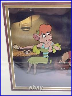 Walt Disney's Great Mouse Detective Dawson & Rude Lady Rat Trap Production Cel