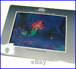 Walt Disney's Little Mermaid TV Production cel + Original drawing + COA Ariel