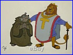 Walt Disney's Robin Hood Friar Tuck And King Richard Production Animation Cel