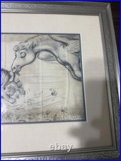 Walt disney 1940 fantasia concept drawing peter pegasus and mother pegasus frame