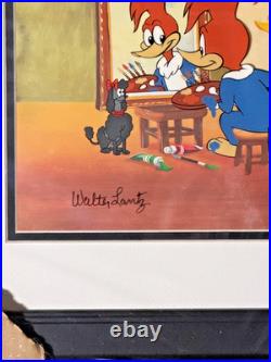 Walter Lantz Woody's Triple Self Portrait Limited Hand Painted Signed Cel Disney Walter Lantz Woody's Triple Self Portrait Limited Hand Painted Signed Cel Disney