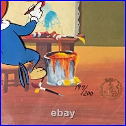 Walter Lantz Woody's Triple Self Portrait Limited Hand Painted Signed Cel Disney Walter Lantz Woody's Triple Self Portrait Limited Hand Painted Signed Cel Disney