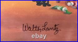 Walter Lantz Woody's Triple Self Portrait Limited Hand Painted Signed Cel Disney